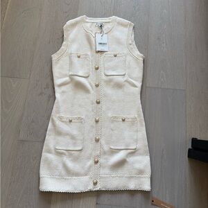 Reformation Catalina Cream Sleeveless Dress